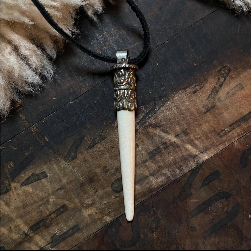 Tooth Shaped Buffalo Bone Necklace
